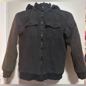 Lightly used kids Urban Rebuplic Dark Grey Thick coat- size l(14/16)